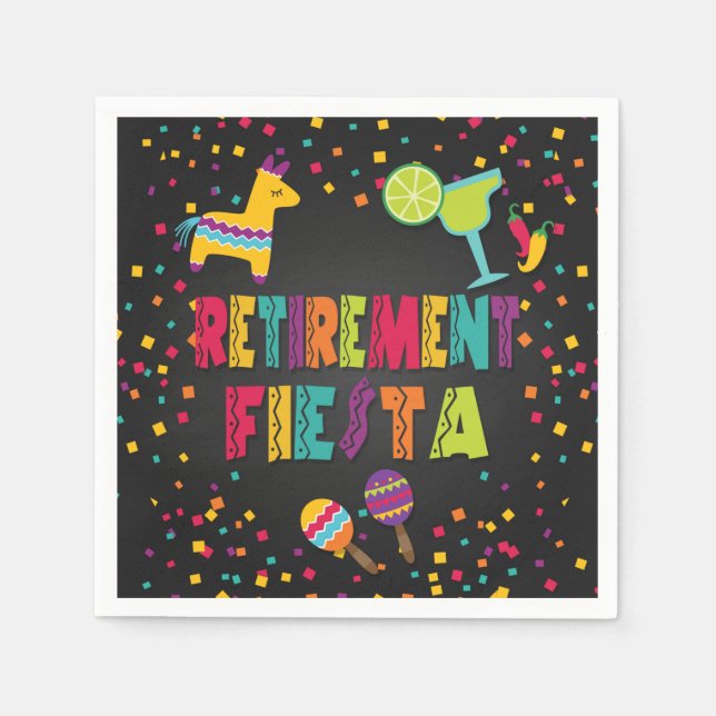 Retirement Fiesta Paper Napkins (Front)