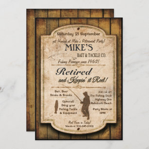 Retirement Fishing Party Invitation