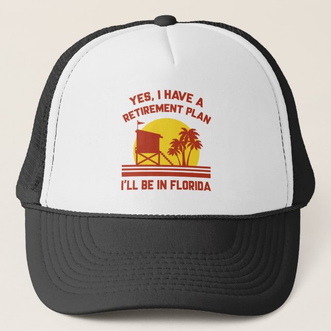 Retirement Florida Trucker Hat (Front)