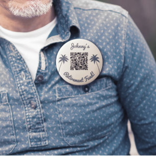 Retirement fund venmo qr code 10 cm round badge