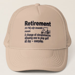Retirement funny definition for golfing fan  trucker hat
