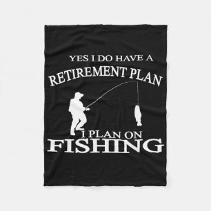 Retirement Funny Fishing Tee Retired Fisherman Tee Fleece Blanket