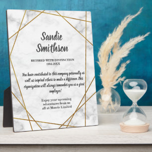 retirement gift for boss, employee, long service plaque