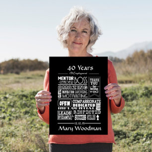 Retirement gift for Boss long service award Poster