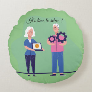 Retirement Gift for Coworker  Round Cushion