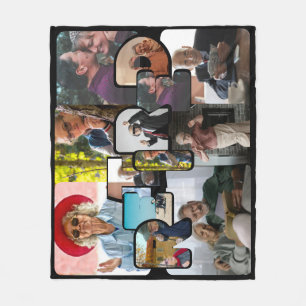 Retirement gift, fun retired wall photo time line fleece blanket