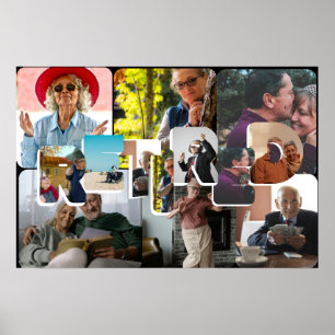 Retirement gift, fun retired wall photo time line poster