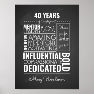 Retirement gift print- Boss retirement poster