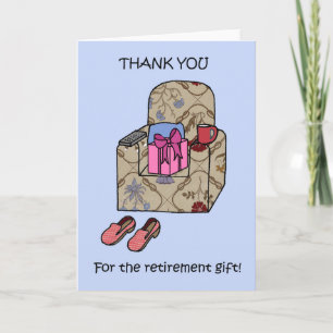 Retirement Gift Thanks. Thank You Card
