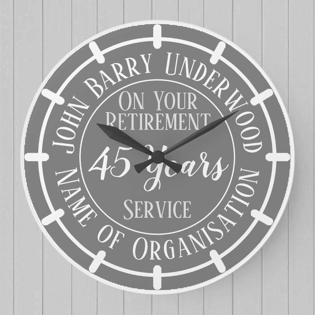 Retirement Gift with Years Served Large Clock (Creator Uploaded)