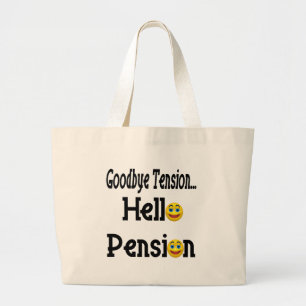 Retirement Gifts and Retirement T-shirts Large Tote Bag