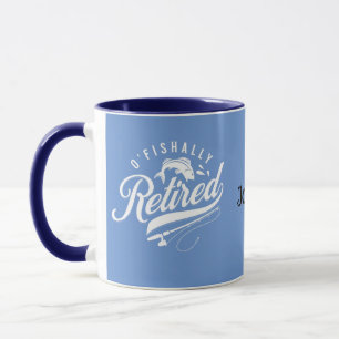 Retirement Gifts. Fisherman/woman. Editable name Mug