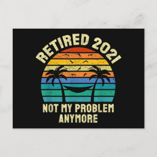 Retirement Gifts Vintage Retired 2021 Holiday Postcard