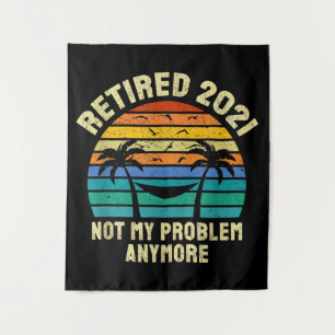 Retirement Gifts Vintage Retired 2021 Tapestry