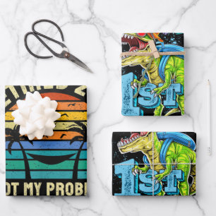 Retirement Gifts Vintage Retired 2021 Wrapping Paper Sheet