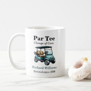 Retirement Golf Cart Par Tee Themed Coffee Mug
