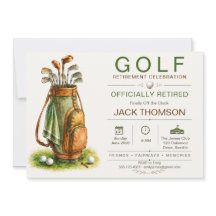 Retirement Golf Celebration Invitation