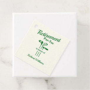 Retirement Golf Clubs Themed Par Tee Favour Tags