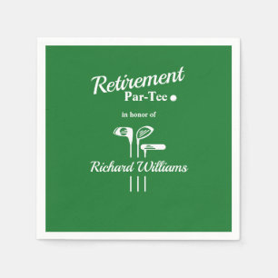 Retirement Golf Clubs Themed Par Tee Napkin