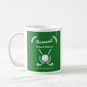 Retirement Golf Clubs Wreath Themed Party Coffee Mug