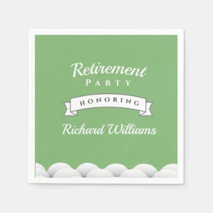 Retirement Golf Golfballs Formal Vintage Napkin