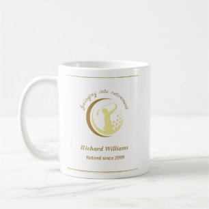 Retirement Golf Party Classic Green Golden Player Coffee Mug