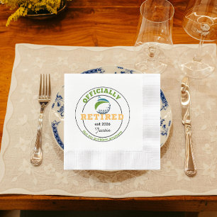 Retirement golf party decoration  napkin