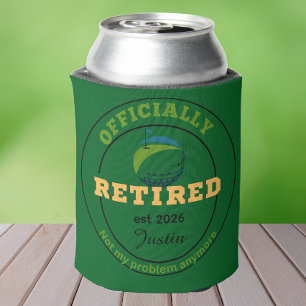 Retirement golf party favour can cooler