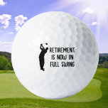 Retirement Golfer Birthday retired happy retiree Golf Balls<br><div class="desc">Retirement,  retiree,  player,  retiring,  Birthday. Perfect for dad,  grandad,  husband,  stepdad. Golfer gift idea.</div>