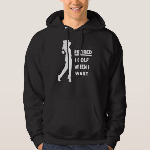 Retirement Golfer Retired Dad Golf Mum Golf Ball C Hoodie