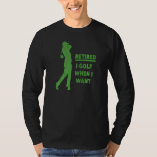 Retirement Golfer Retired Dad Golf Mum Golf Ball C T-Shirt