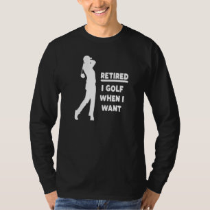Retirement Golfer Retired Dad Golf Mum Golf Ball C T-Shirt