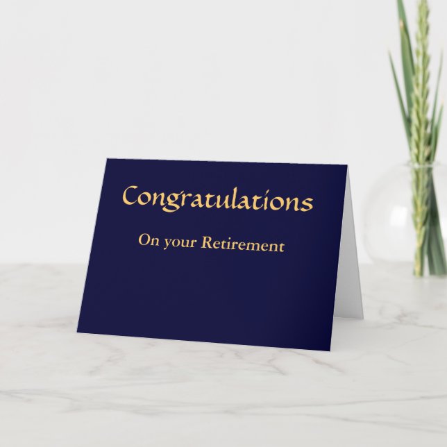 Retirement Greeting Card (Front)