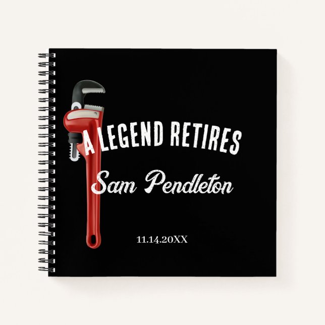Retirement Guest Book For A Plumber (Front)