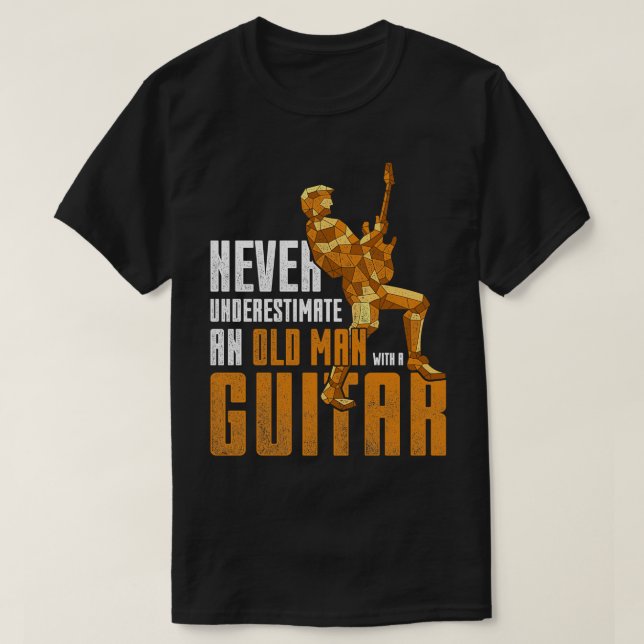 Retirement Guitar Lover Gift Retired Guitarist T-Shirt (Design Front)