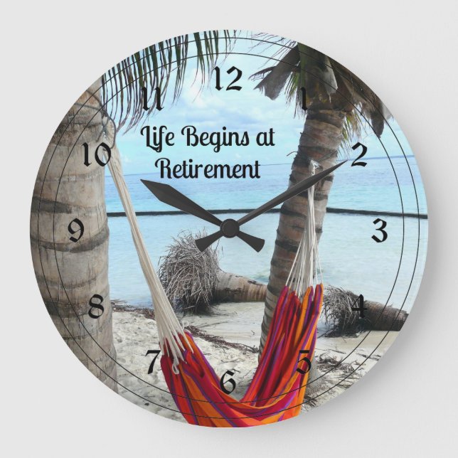 Retirement Hammock Large Clock (Front)