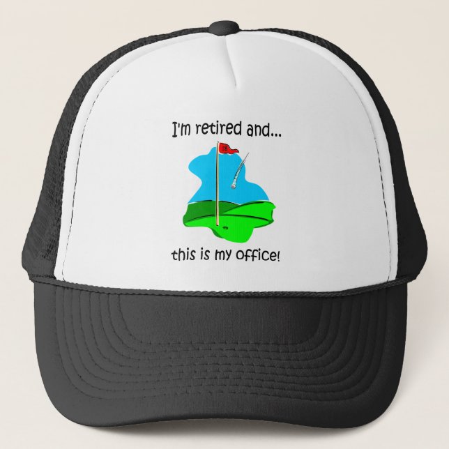 Retirement humour for golfers trucker hat (Front)