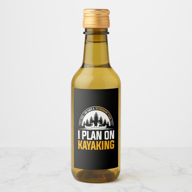 Retirement I Plan On Kayaking Wine Label (Front)