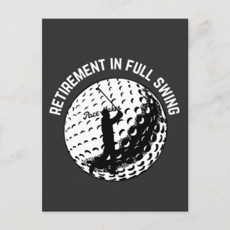 Retirement in Full Swing Funny Humour T-Shirt Keyc Postcard