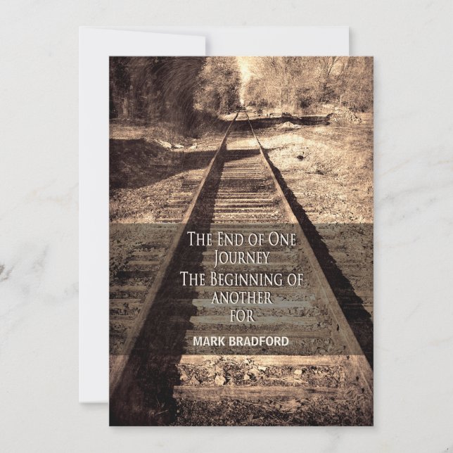 RETIREMENT INVITATION-JOURNEY ENDED/ANOTHER BEGINS INVITATION (Front)