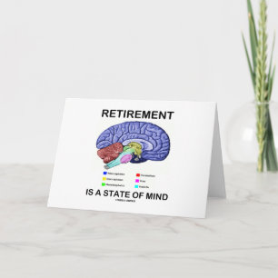 Retirement Is A State Of Mind (Anatomical Brain) Card