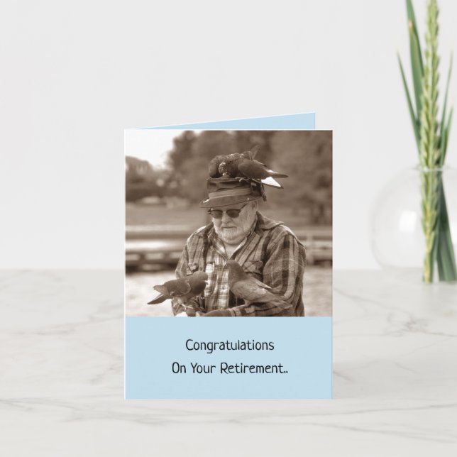 Retirement is for the birds fun congratulations card (Front)