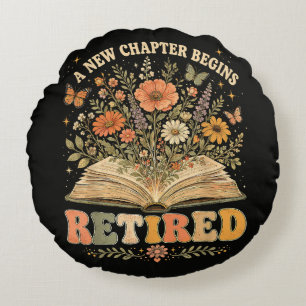 Retirement Is Music To My Ears Round Cushion