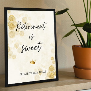 Retirement Is Sweet Retired Party Favour Sign