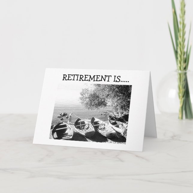"RETIREMENT IS YOUR TIME - ENJOY" CARD (Front)