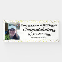 Retirement Legend Gold Confetti One Photo Bann