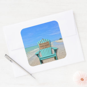 Retirement looks good on me! Sanibel Island Beach Square Sticker