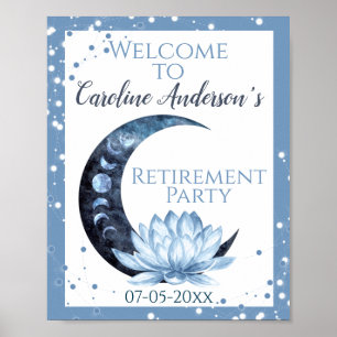 Retirement Lotus Flower Party Welcome  Poster