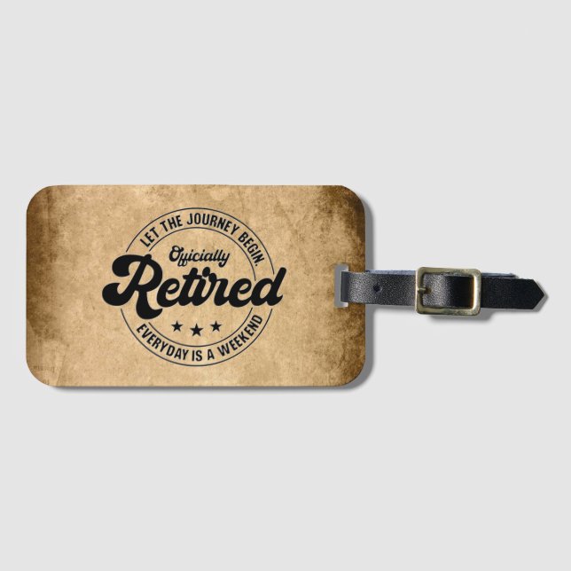 Retirement Luggage Tag (Front Horizontal)