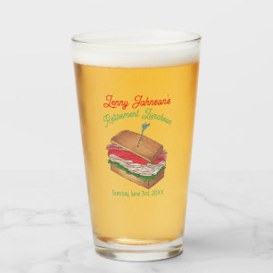 Retirement Luncheon Lunch Turkey Club Sandwich Glass